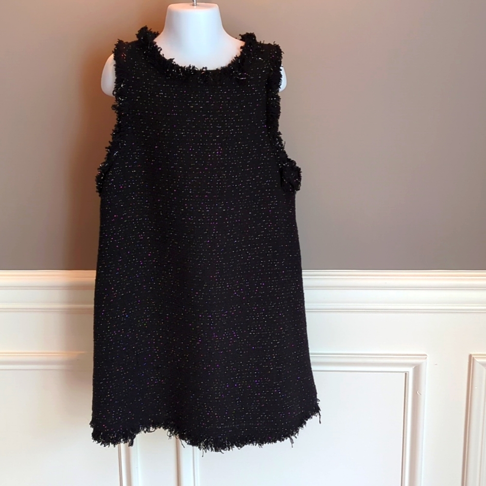 Zara Black Sparkle Dress Size 8